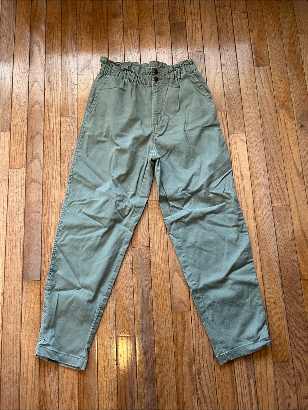 Universal Thread Olive Green High-Waist Relaxed Chinos